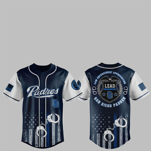 2025 SD Padres Law Enforcement Appreciation Day Jersey - Grishko.com T-Shirts, Hoodie, Sweatshirt | WearSparks.com (Image 1)