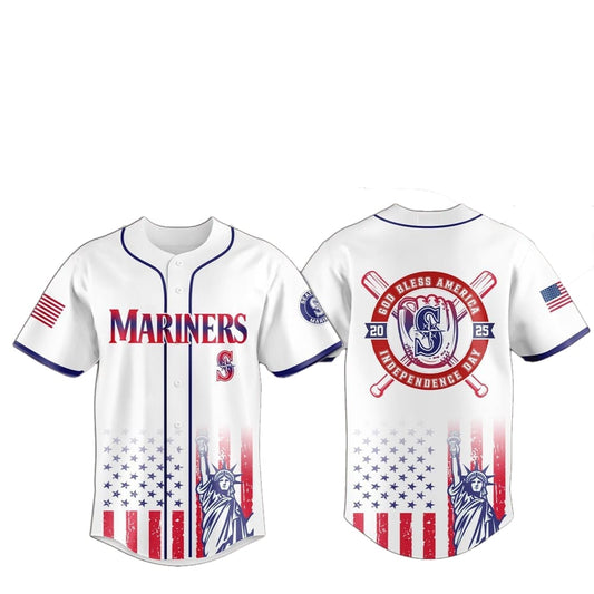 2025 Seattle Mariners 4th Of July Independence Day Jersey - Grishko.com T-Shirts, Hoodie, Sweatshirt (Image 1)
