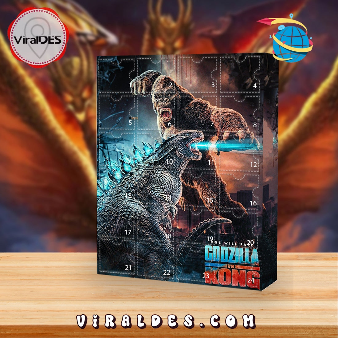 2025 Godzilla vs Kong Advent Calendar, 24 Gifts Are In It