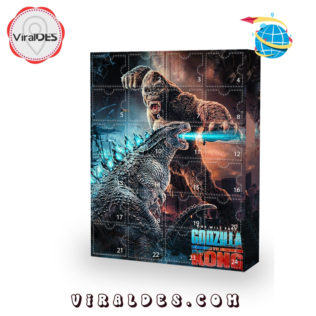 2025 Godzilla vs Kong Advent Calendar, 24 Gifts Are In It