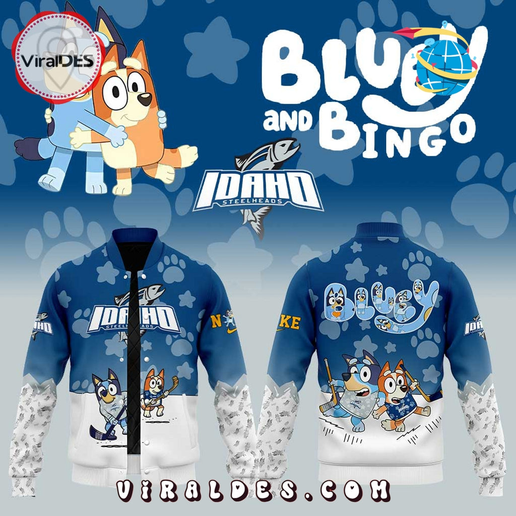 2025 Idaho Steelheads x Bluey and Bingo Baseball Jacket