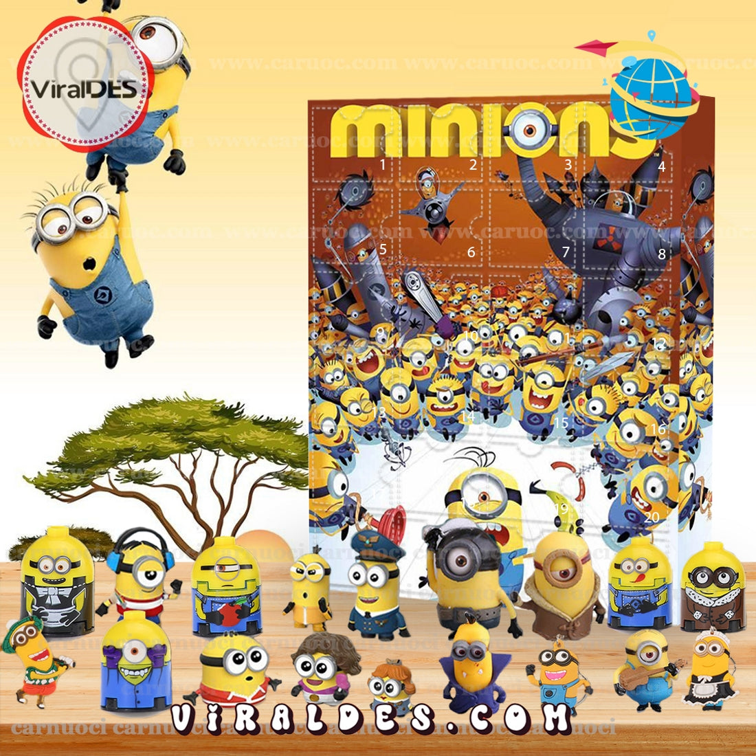 2025 Minions Advent Calendar, 24 Gifts Are In It
