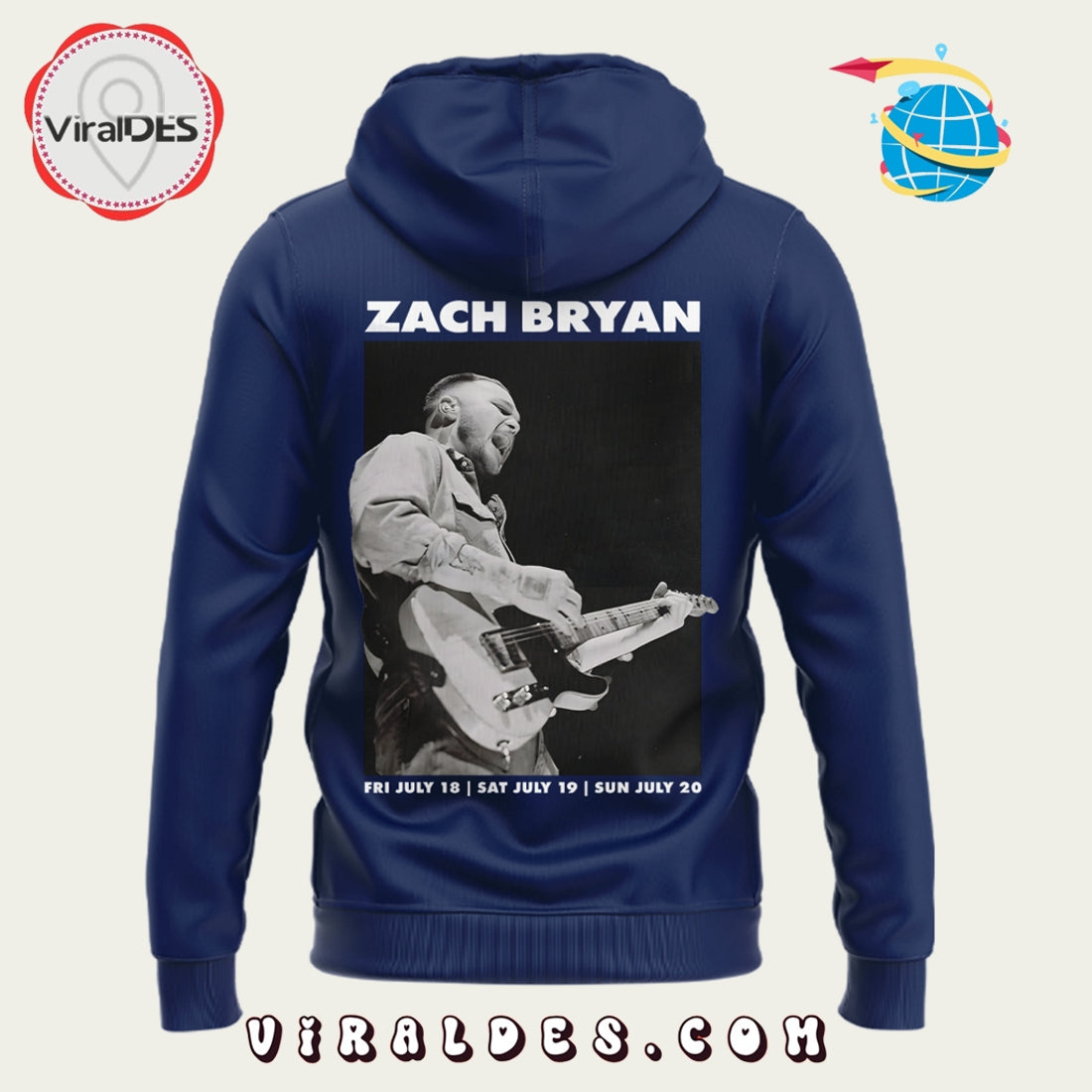 2025 Zach Bryan Meadowlands Blue Hoodie