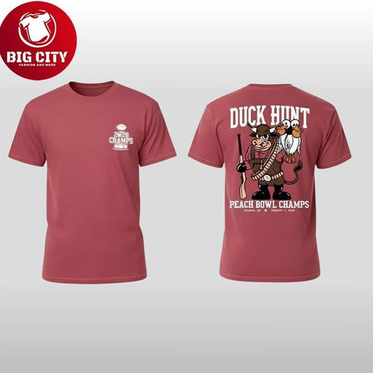 2026 Duck Hunt Peach Bowl Champions Two Sided Shirt