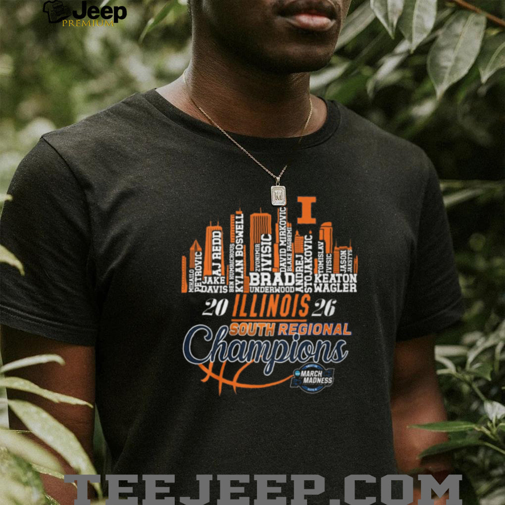 2026 Illinois South Regional Champions NCAA March Madness Roster T Shirt