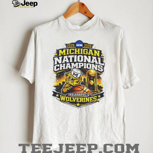 2026 Michigan Wolverines National Champions Indianapolis Mascot Logo T Shirt