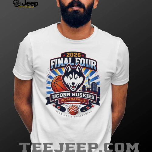 2026 NCAA Men’s Basketball Final Four UConn Huskies Indianapolis Badge T Shirt