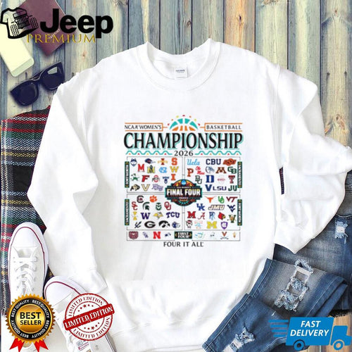 2026 NCAA Women’s Basketball Championship “Four It All” Bracket Shirt