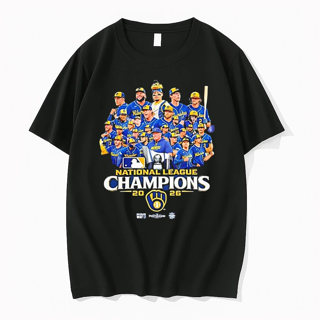 2026 Nlcs National League Champions Milwaukee Brewers Player Collage Tshirts Sweater