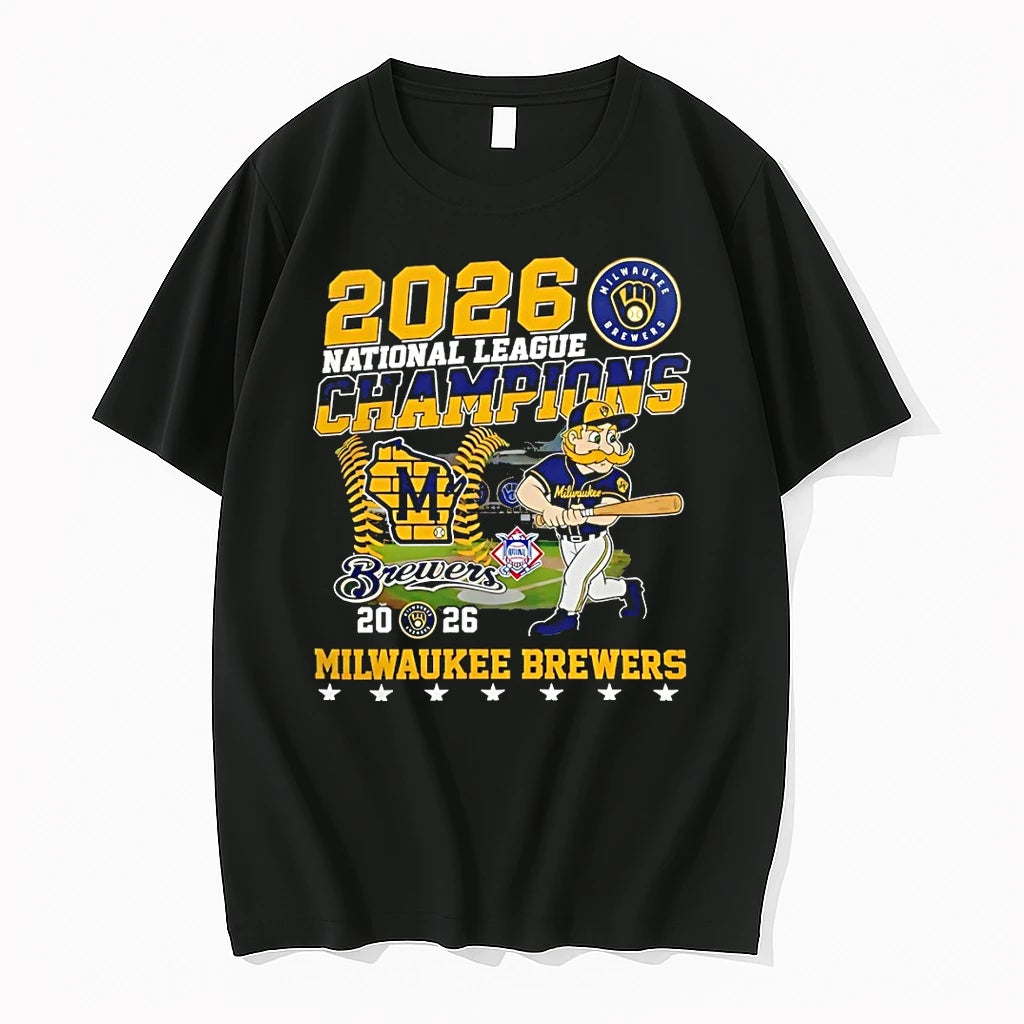 2026 National League Champions Milwaukee Brewers Mascot Tshirts Sweater