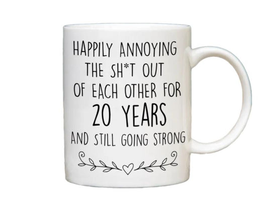 20th Anniversary Mug, 20th Anniversary Gifts For Husband Wife Couple, 20 Year Wedding Anniversary Mug, 11 15oz Ceramic Cup