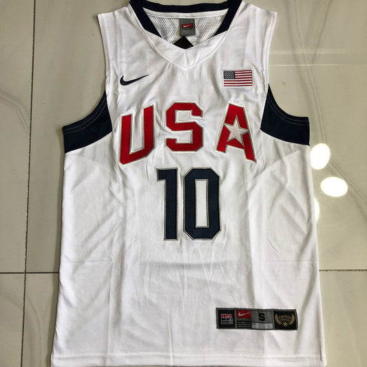 #10 Bryant USA Dream 8 Authentic jersey white Style 7