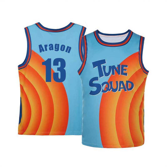 #13 aragon new tune squad jersey (heat pressed)
