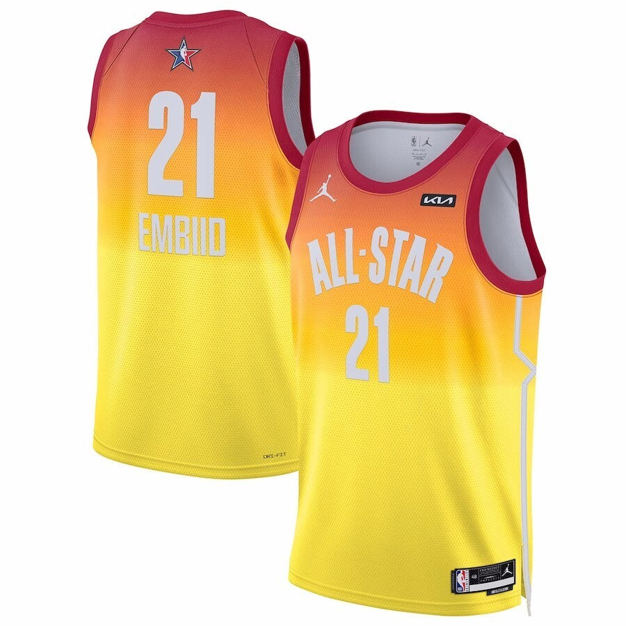 #21 Joel Embiid 2023 NBA All-Star Game Swingman Jersey - Orange