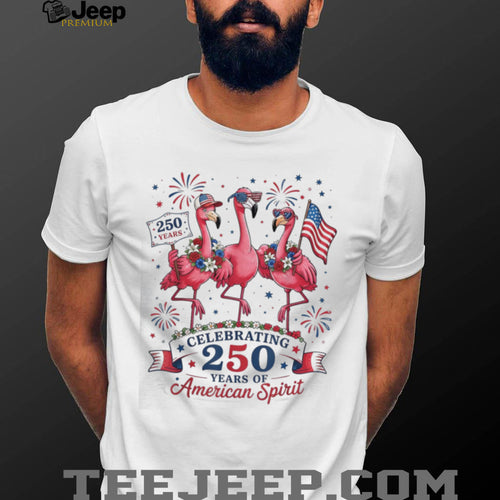 250 Years American Spirit Flamingo Patriotic Party Shirt