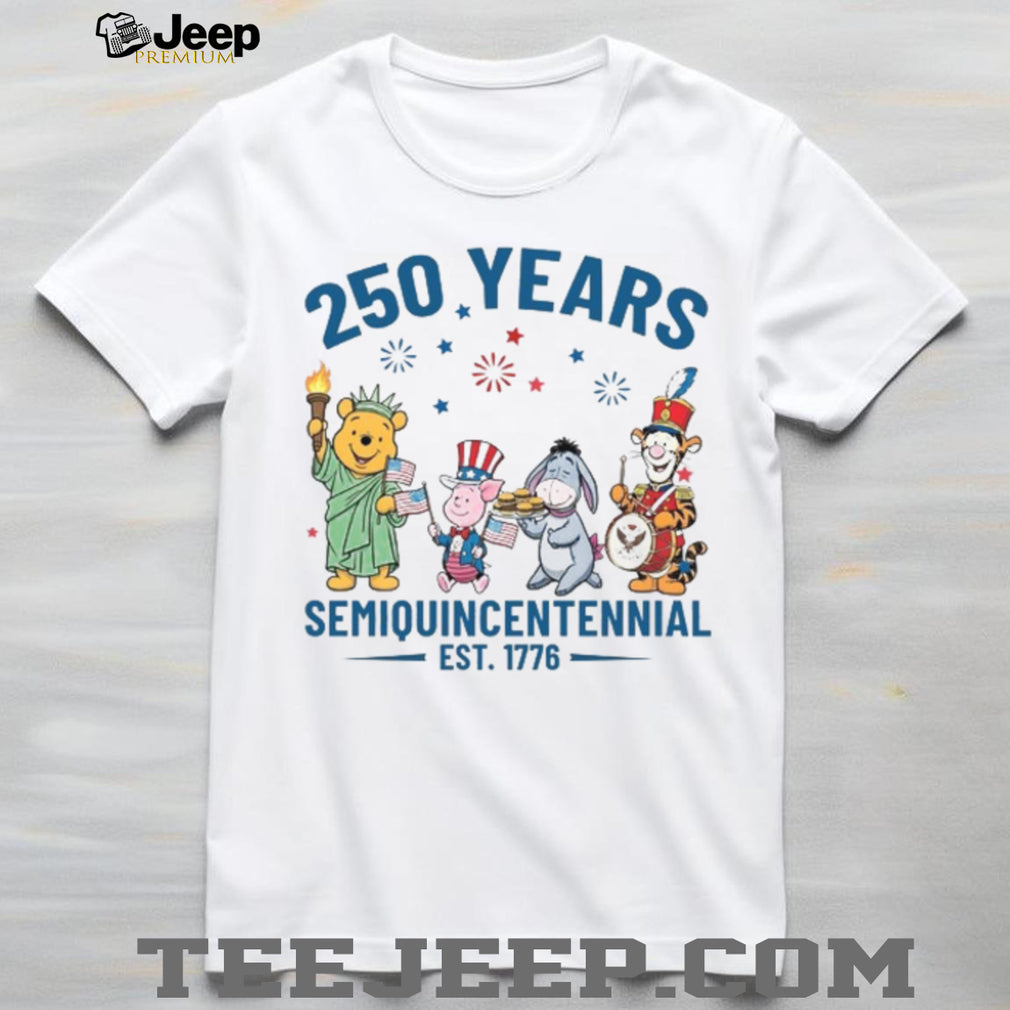 250 Years Semiquincentennial 1776 2026 Pooh & Friends Patriotic T Shirt