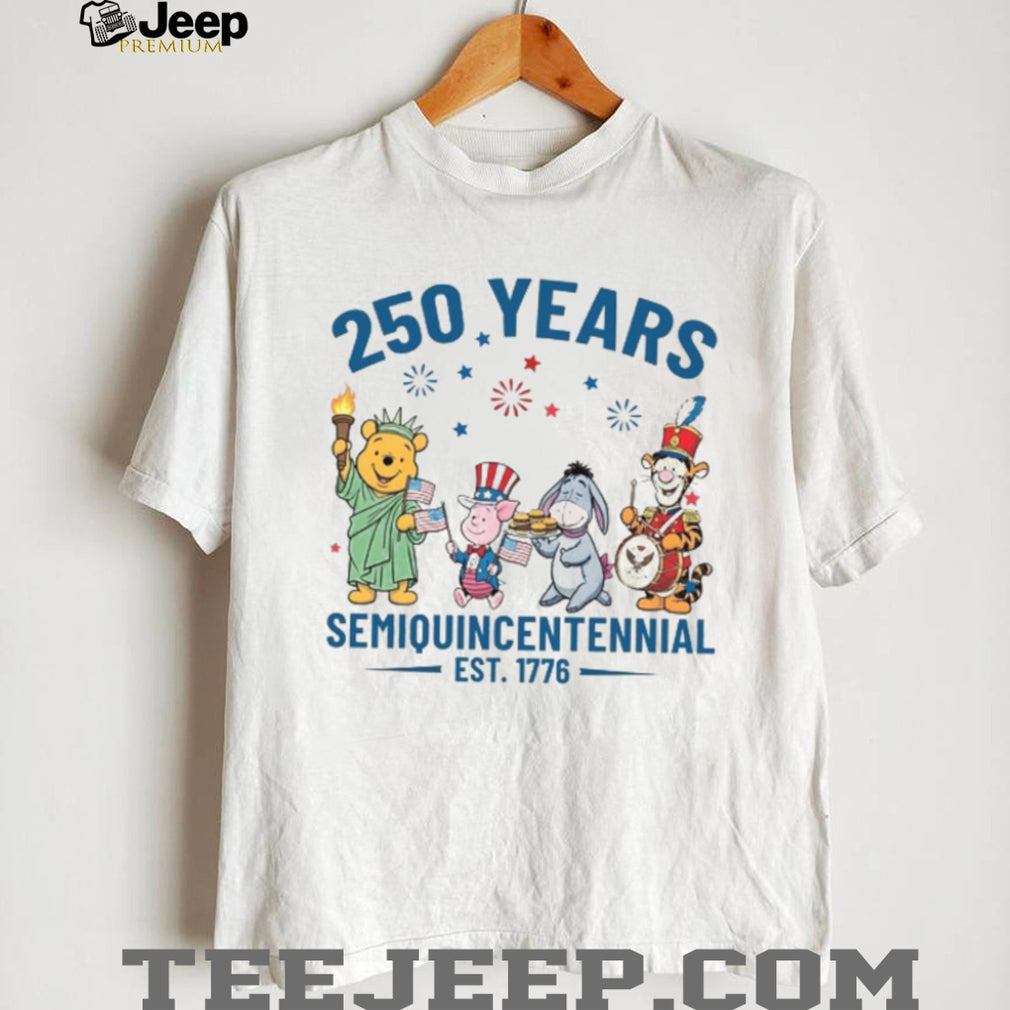 250 Years Semiquincentennial 1776 2026 Pooh & Friends Patriotic T Shirt