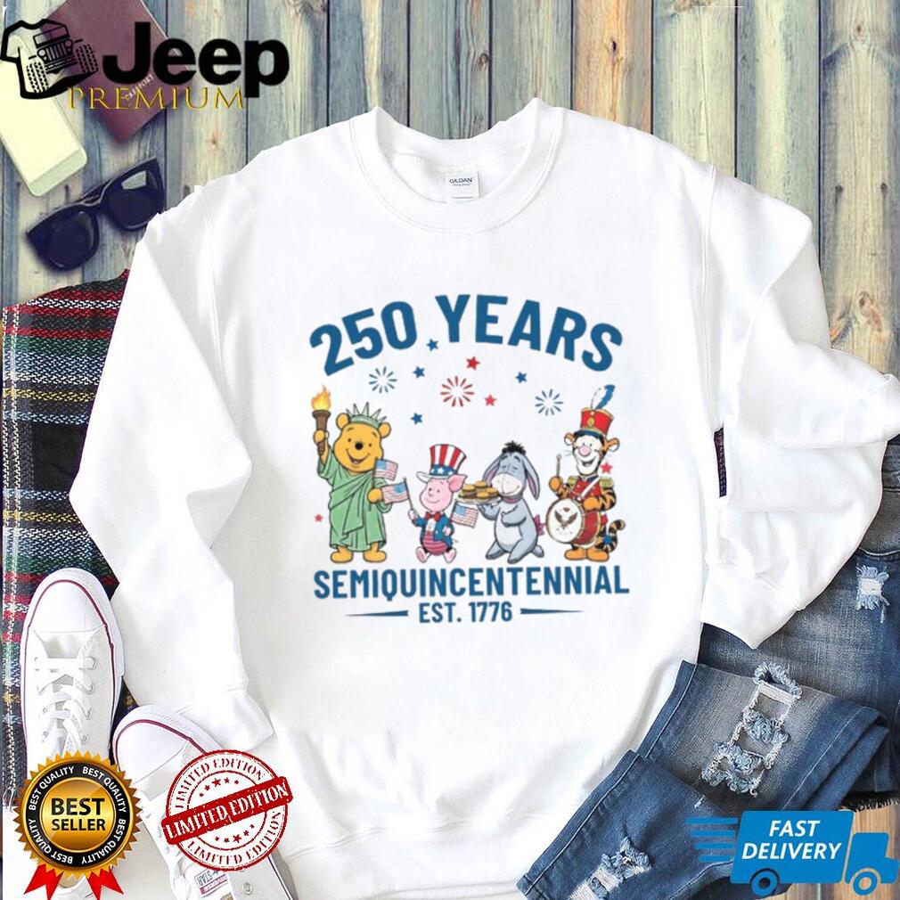 250 Years Semiquincentennial 1776 2026 Pooh & Friends Patriotic T Shirt
