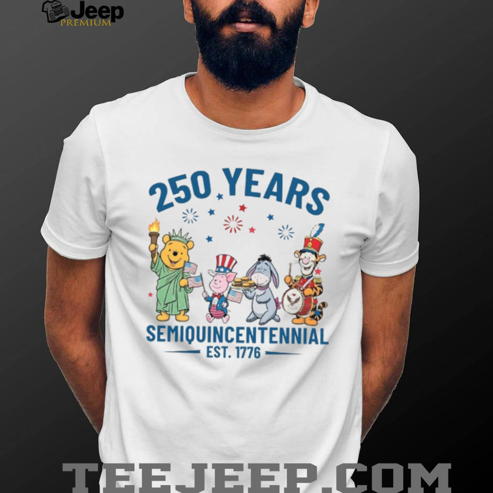 250 Years Semiquincentennial 1776 2026 Pooh & Friends Patriotic T Shirt