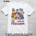 250 Years of Freedom Pooh and Friends Patriotic Celebration T Shirt