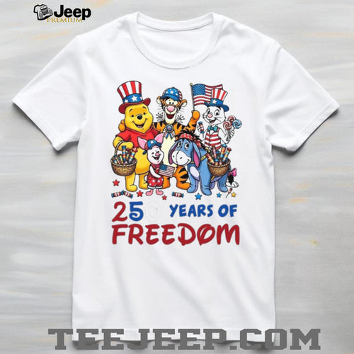 250 Years of Freedom Pooh and Friends Patriotic Celebration T Shirt