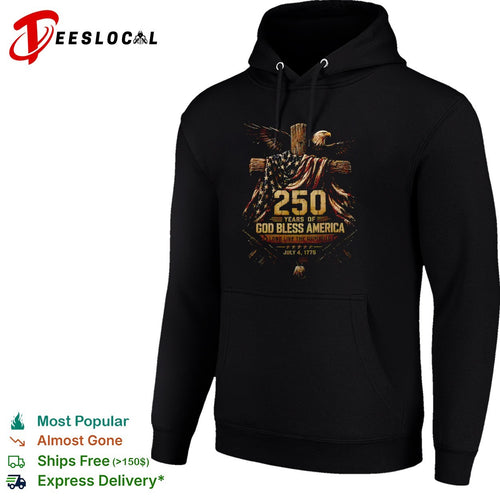 250 years of God bless America long live the republic eagle cross shirt