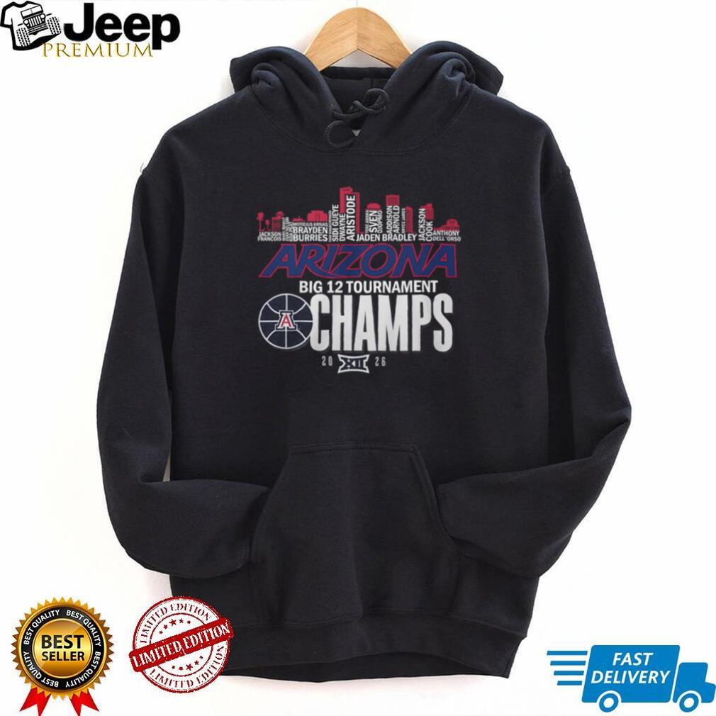 Arizona Wildcats Big 12 Tournament 2026 Champions Skyline T Shirt