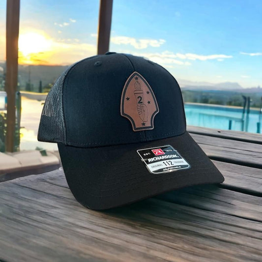 2nd Marine Division Leather Hat Patch Richardson Hat Mesh Back Snap Back | Salty Vet |