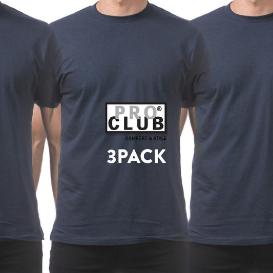 3 Pack PROCLUB Men's Comfort Short Sleeve Shirts PRO CLUB Lightweight Plain Crew Neck T Shirt Casual Basic Cotton Tee Hip Hop Harem