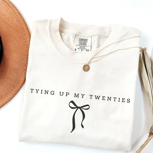 30th Birthday Shirt Coquette Tying Up My Twenties Comfort Colors T-Shirt Birth Year Tee Birthday Gift Matching Party Outfit Born In 1995