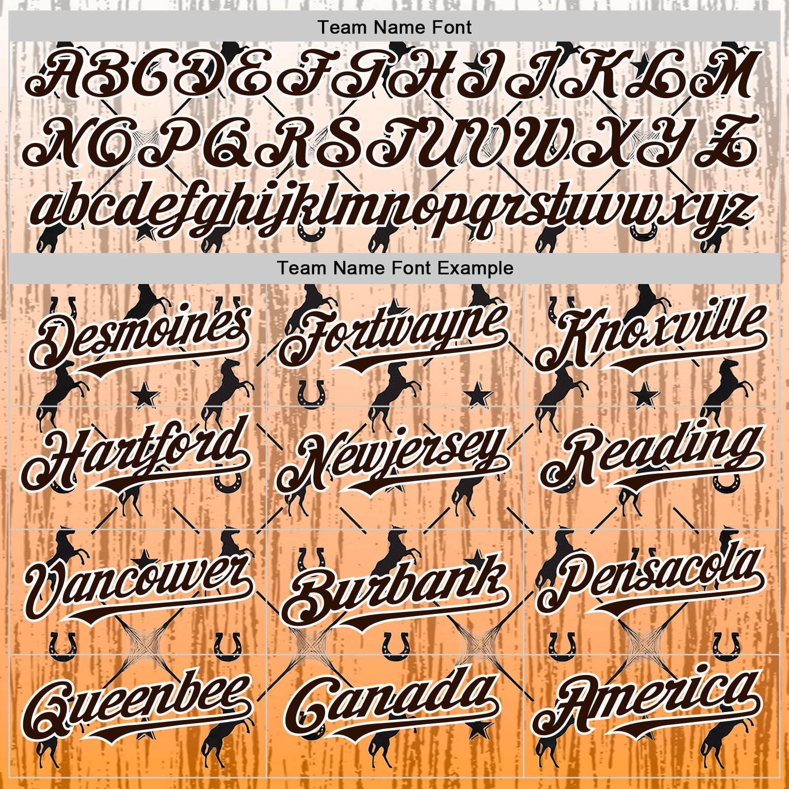 Custom Orange Brown-White Texas Horseshoe Cowboy City Edition Authentic Baseball Jersey