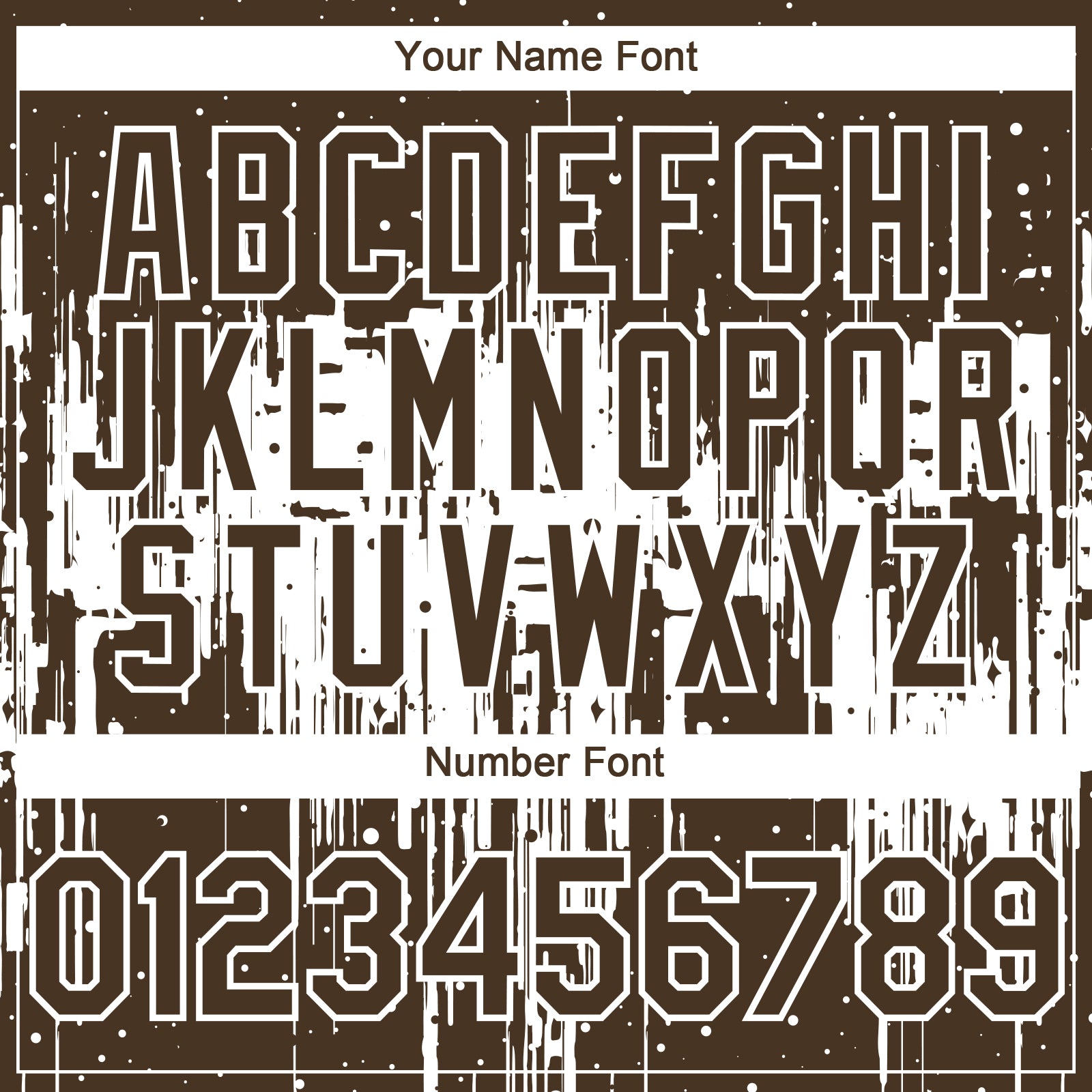 Custom Brown White Dripping Splatter Paint Authentic Baseball Jersey