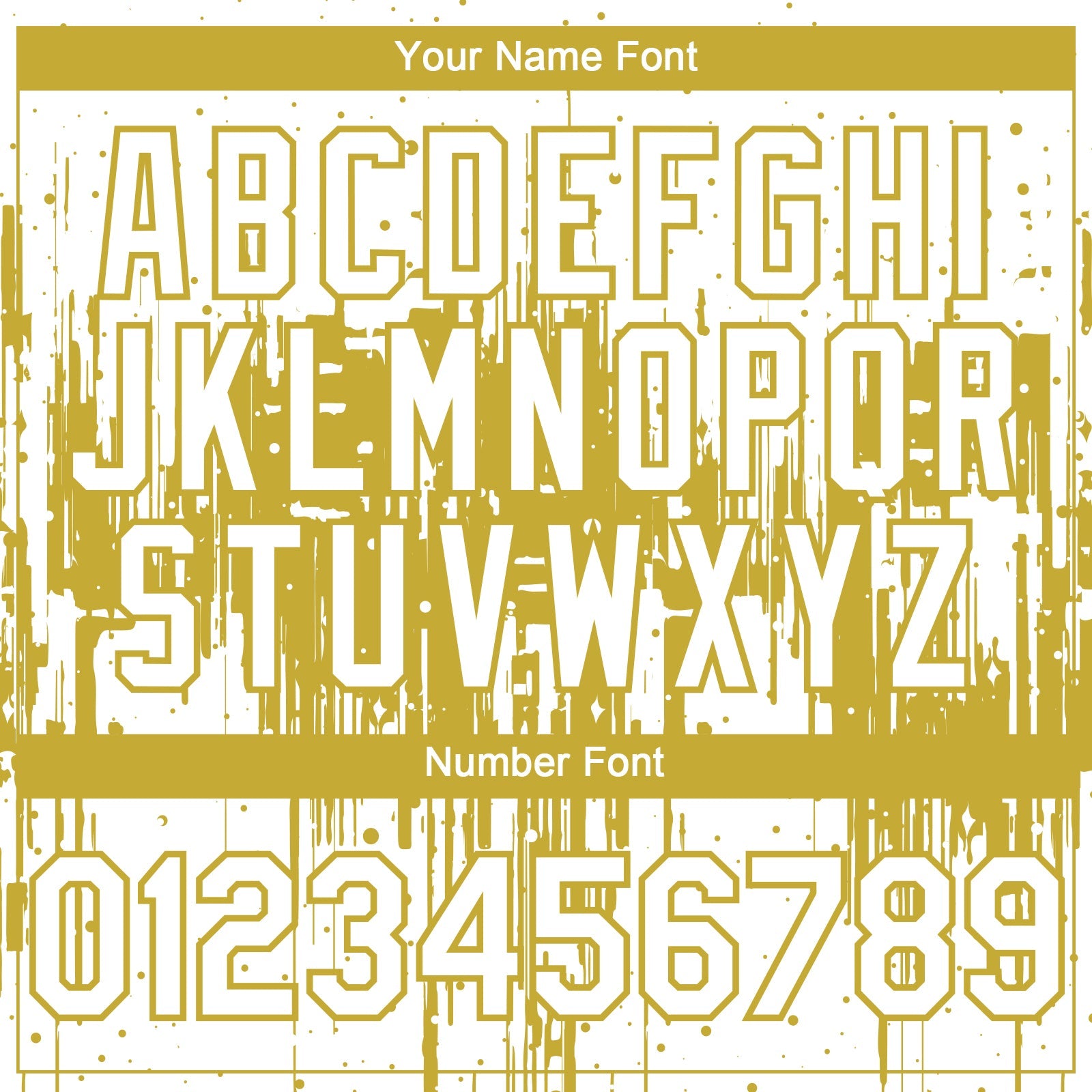 Custom White Old Gold Dripping Splatter Paint Authentic Baseball Jersey