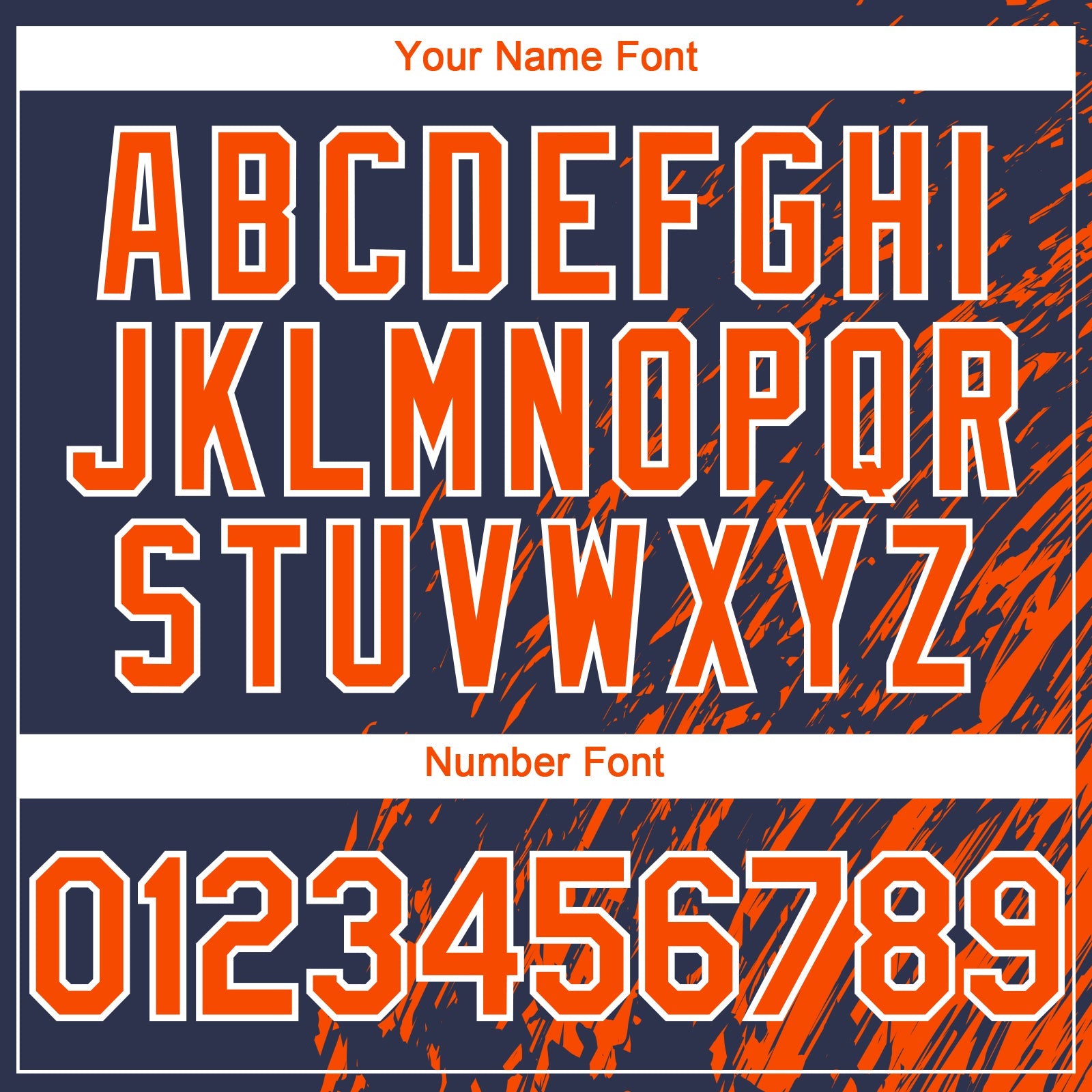Custom Navy Orange-White Paint Stroke Grunge Streak Authentic Baseball Jersey