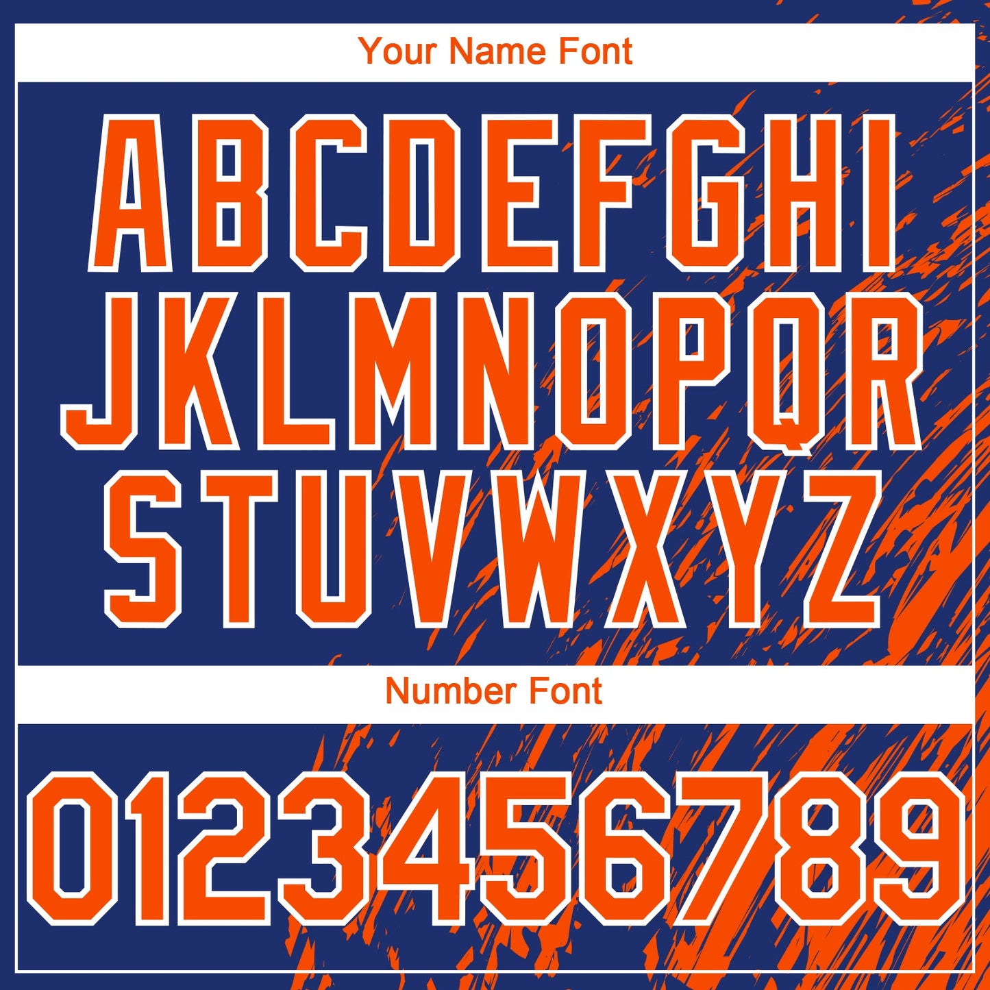 Custom Royal Orange-White Paint Stroke Grunge Streak Authentic Baseball Jersey