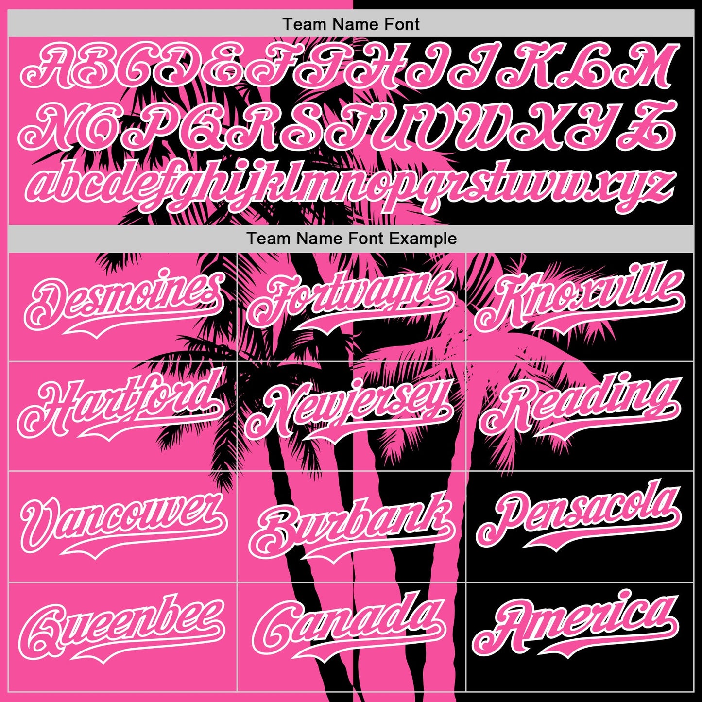 Custom Black Pink-White Hawaii Palm Trees Tropical Coconut Authentic Baseball Jersey