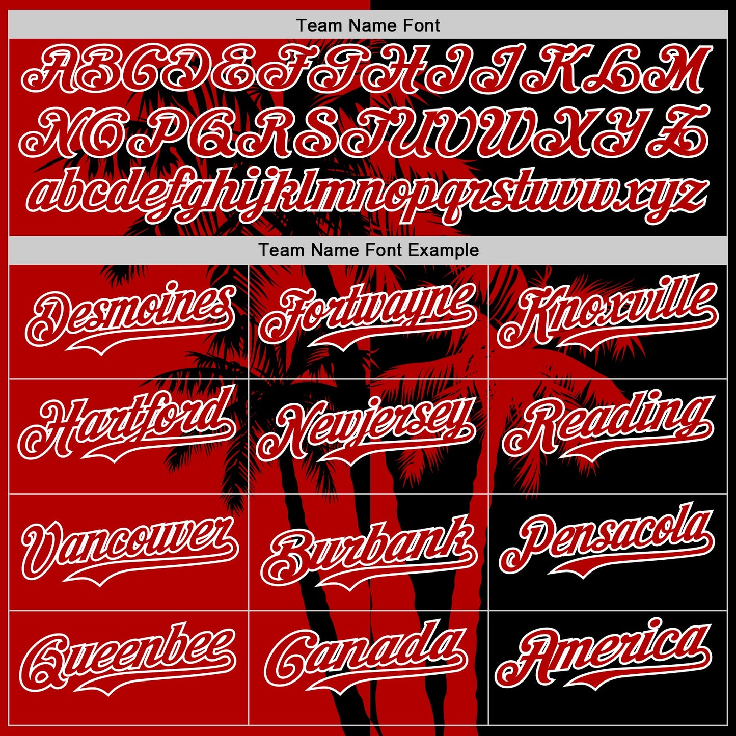 Custom Black Red-White Hawaii Palm Trees Tropical Coconut Authentic Baseball Jersey