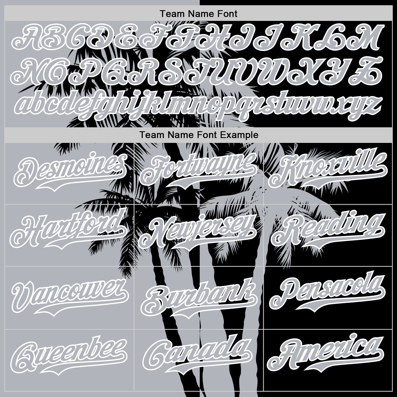 Custom Black Gray-White Hawaii Palm Trees Tropical Coconut Authentic Baseball Jersey