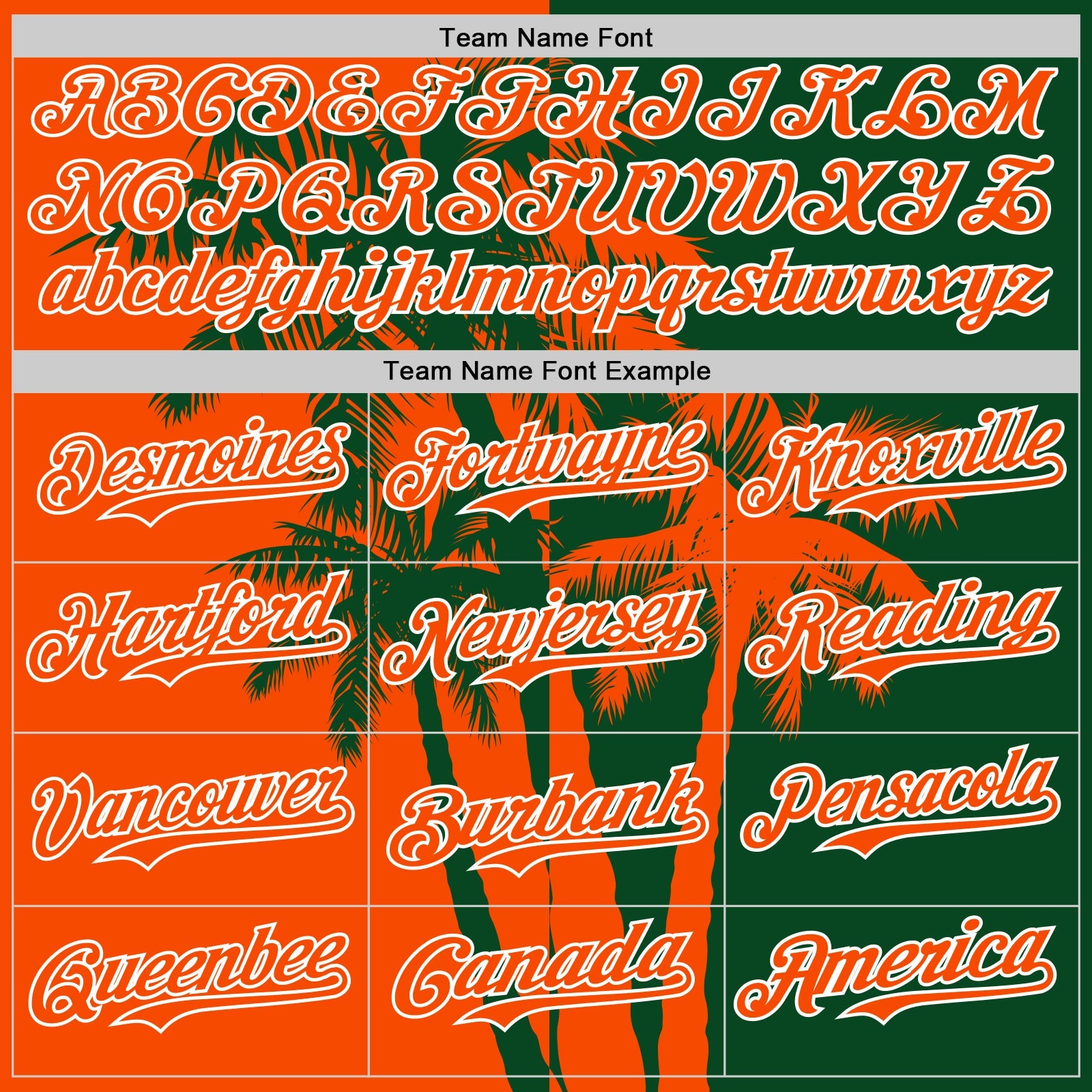Custom Green Orange-White Hawaii Palm Trees Tropical Coconut Authentic Baseball Jersey
