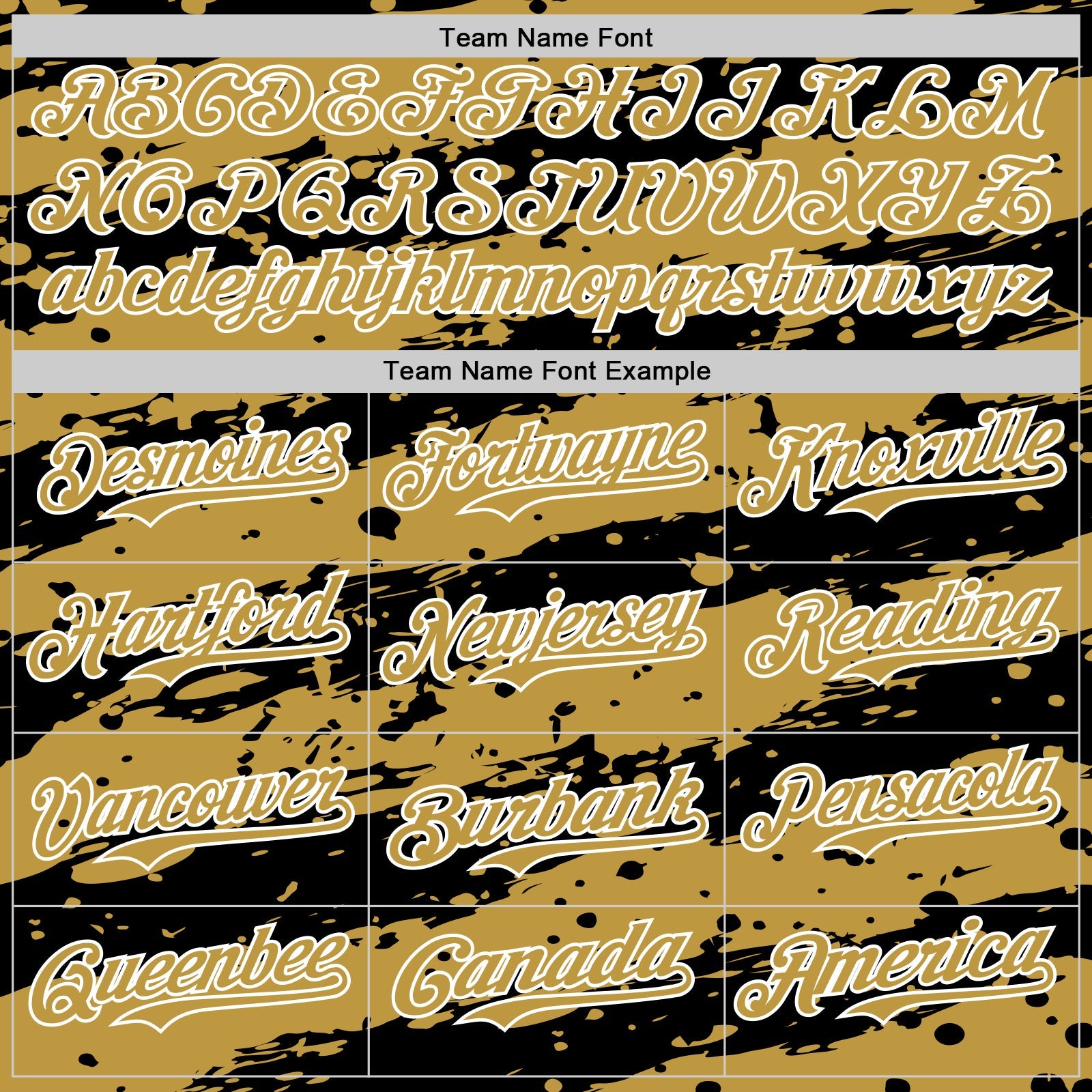 Custom Old Gold Black-White Paint Splash Stripe Authentic Baseball Jersey
