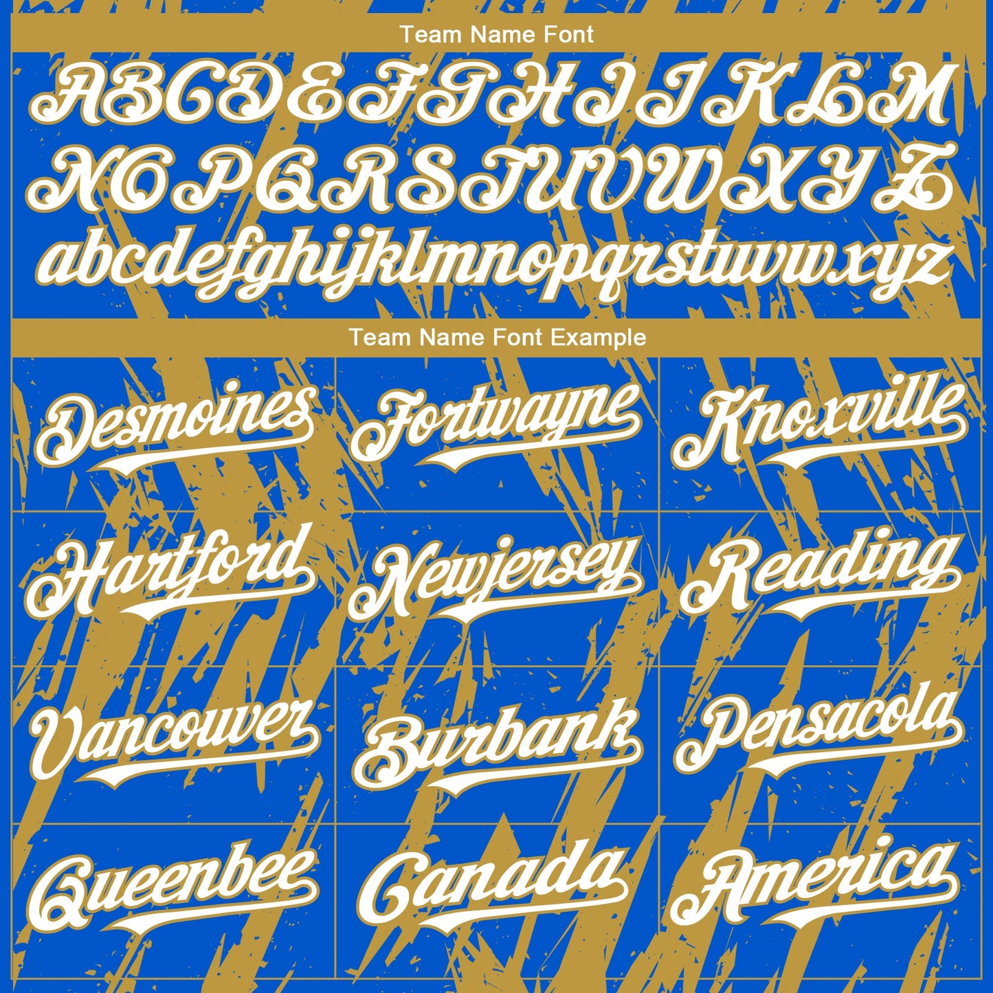 Custom Thunder Blue White-Old Gold Splatter Torn Sharp Brush Stroke Authentic Baseball Jersey