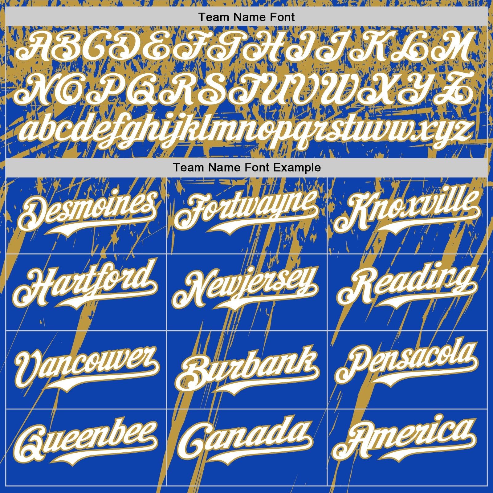 Custom Thunder Blue White-Old Gold Distressed Scratch Brush Stroke Authentic Baseball Jersey