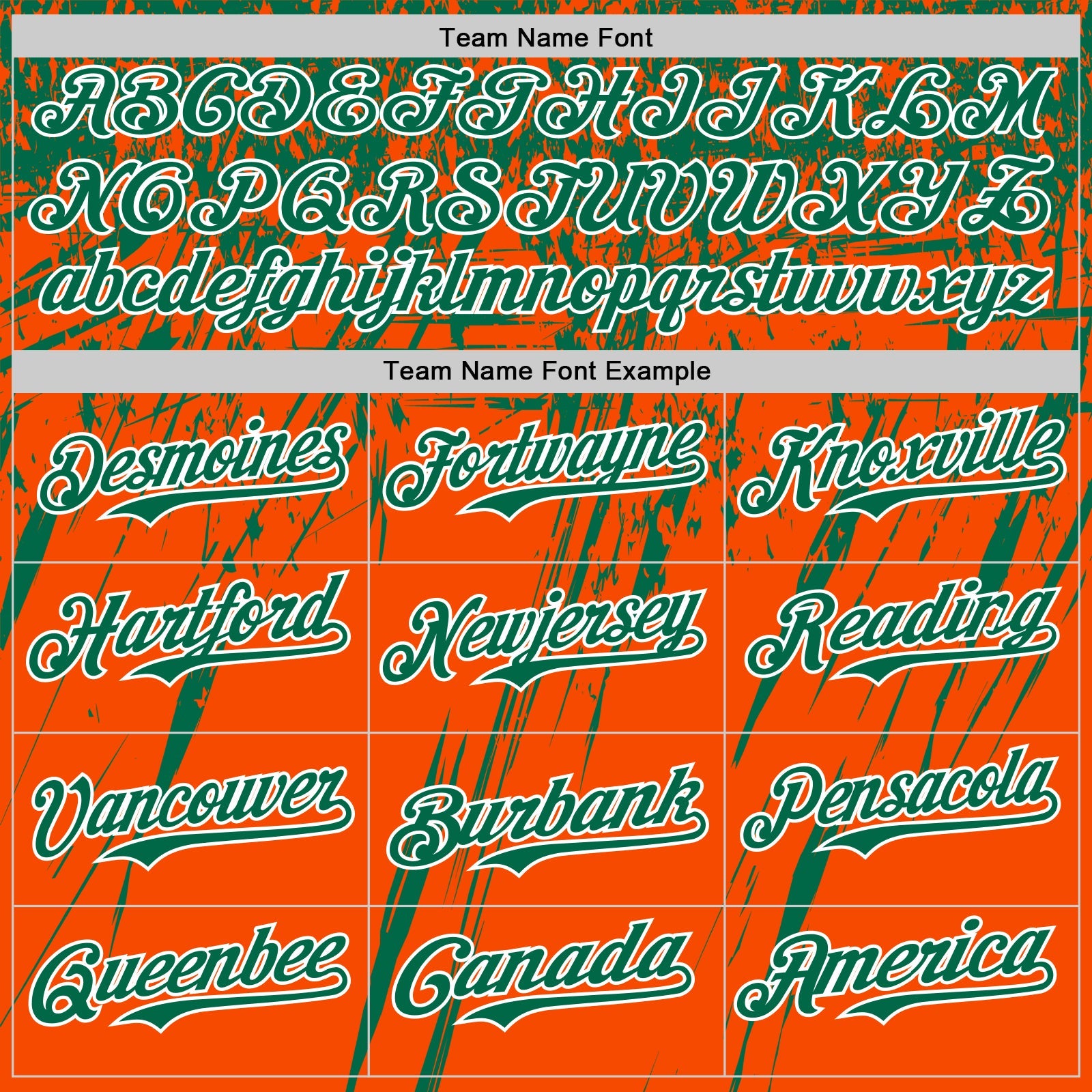 Custom Orange Kelly Green-White Distressed Scratch Brush Stroke Authentic Baseball Jersey