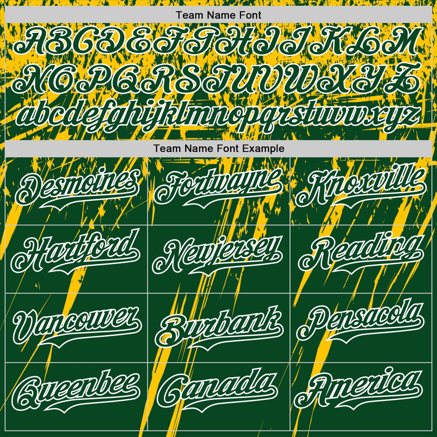Custom Green Yellow-White Distressed Scratch Brush Stroke Authentic Baseball Jersey