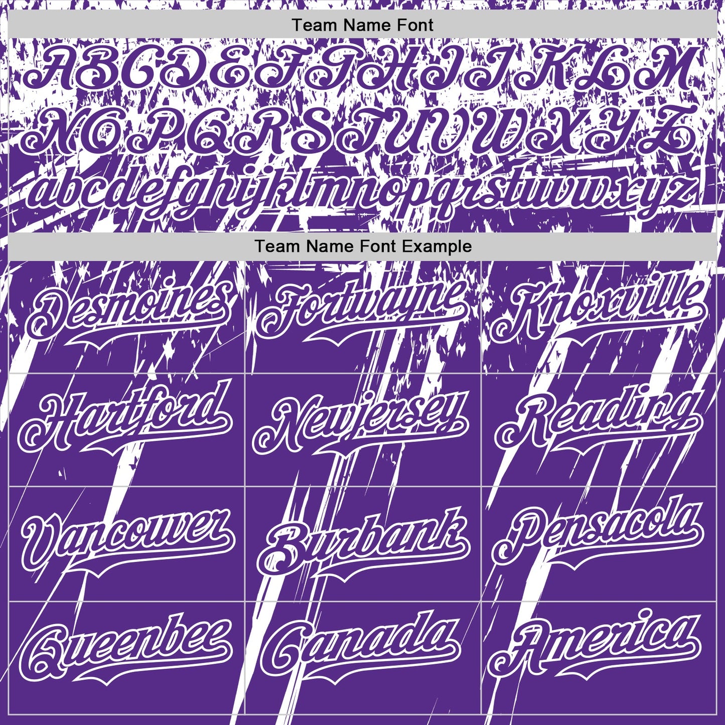 Custom Purple White Distressed Scratch Brush Stroke Authentic Baseball Jersey