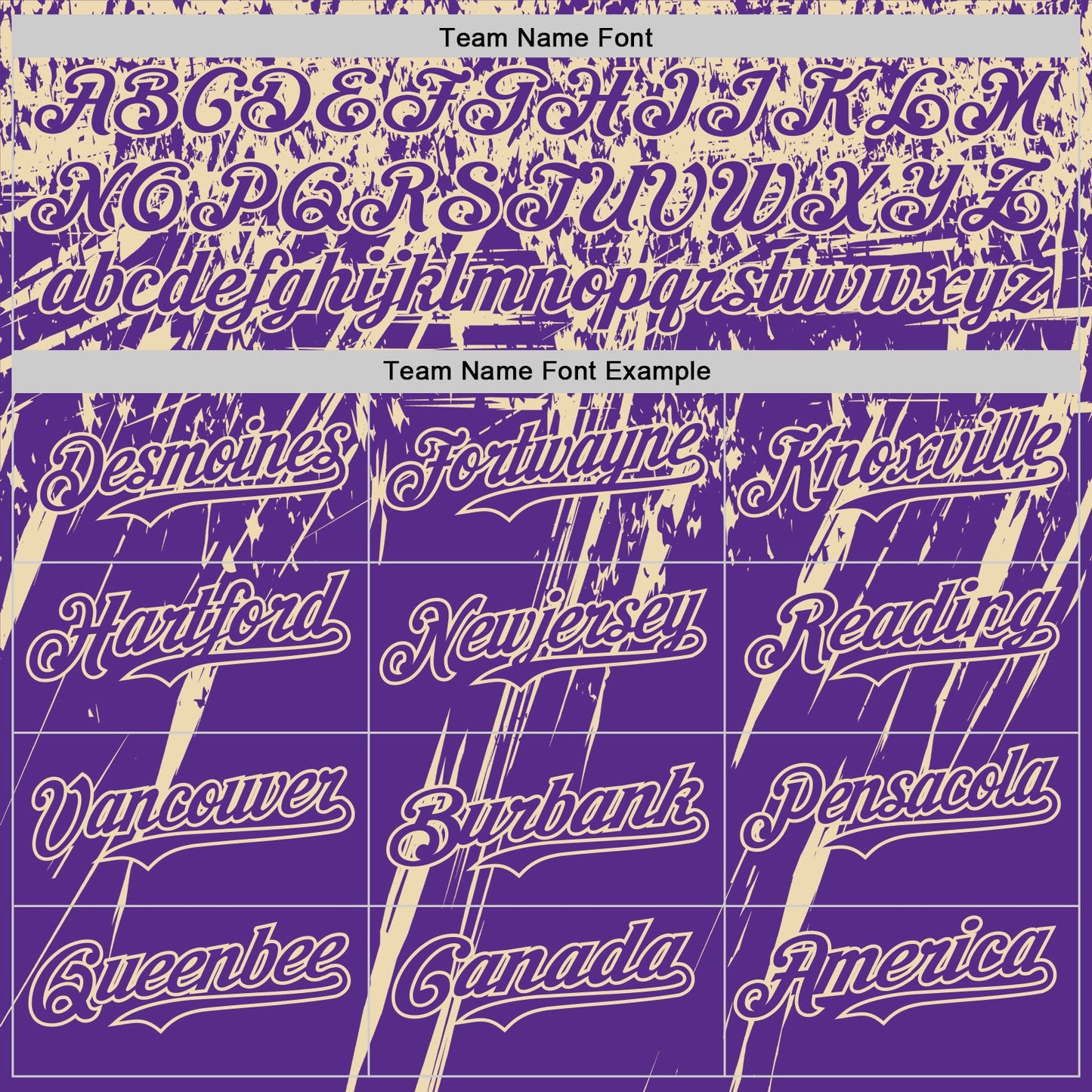 Custom Purple Cream Distressed Scratch Brush Stroke Authentic Baseball Jersey