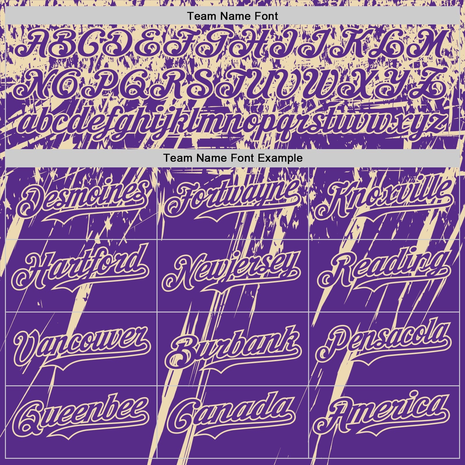 Custom Purple Cream Distressed Scratch Brush Stroke Authentic Baseball Jersey