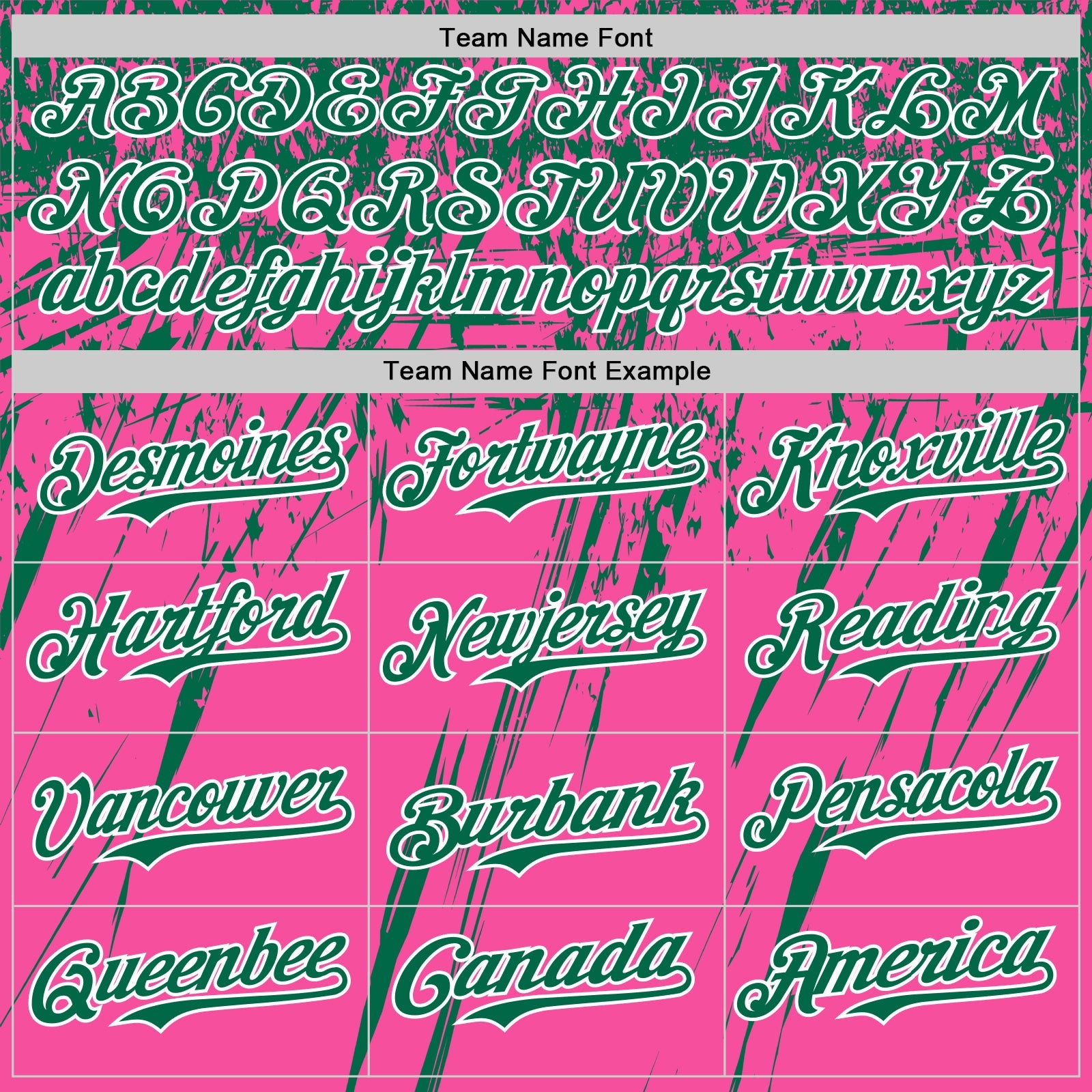 Custom Pink Kelly Green-White Distressed Scratch Brush Stroke Authentic Baseball Jersey