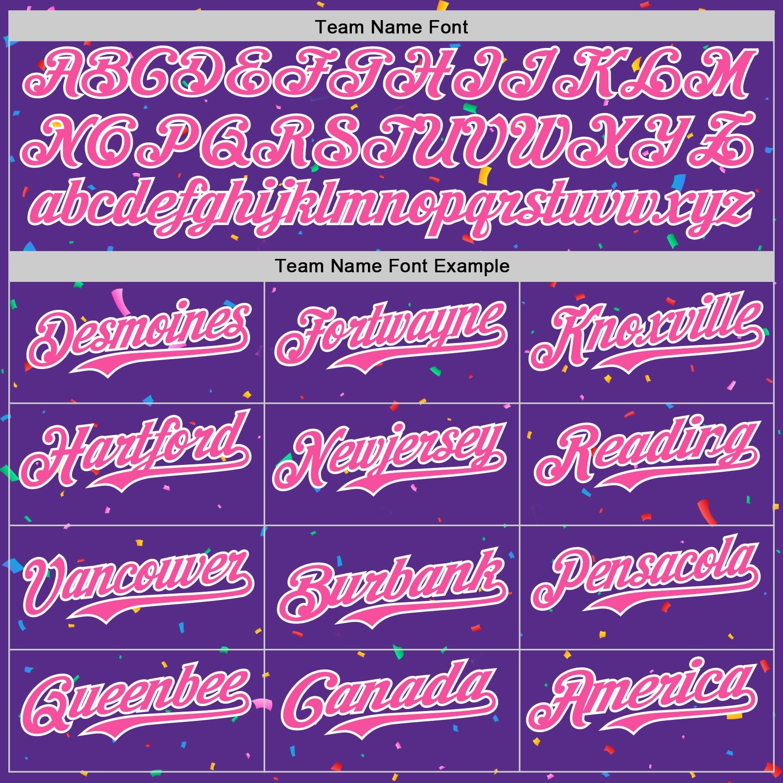 Custom Purple Pink-White 3D Pattern Design Confetti Colorful Speckle Authentic Baseball Jersey