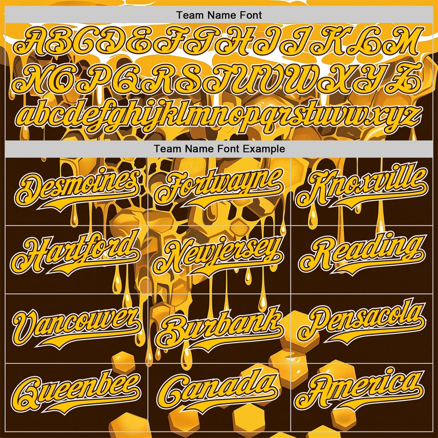 Custom Yellow Black Brown-White Foodie Food Honey Bee Authentic Baseball Jersey